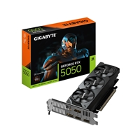 Gigabyte NVIDIA GeForce RTX 5050 OC Low Profile 8GB GDDR6 Graphics Card, 2560 CUDA Cores, 2587 MHz Core Clock, Triple Fa