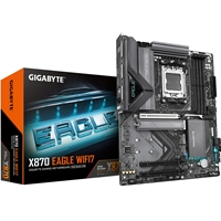 Gigabyte X870 EAGLE WIFI7 AMD AM5 Socket Motherboard, ATX, 4x DDR5 Slots, 3x M.2 Sockets, Fitted I/O Shield, 2.5GbE LAN,