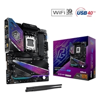 ASRock PHANTOM GAMING X870 Nova WiFi AMD AM5 Socket Motherboard, ATX, 4x DDR5 Slots, 5x M.2 Sockets, 5GbE LAN, Wi-Fi 7,