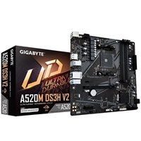 Gigabyte A520M DS3H V2 Ultra Durable AMD AM4 Socket Motherboard, Micro-ATX, 4x DDR4 Slots, 1x M.2 Socket, GbE LAN, 1x Di