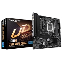 Gigabyte H610M D3H WIFI DDR4 Intel 1700 Socket Motherboard, Micro-ATX, 2x DDR4 Slots, 2x M.2 Sockets, GbE LAN, Wi-Fi 5,