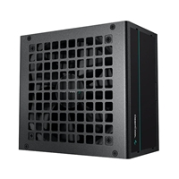 DeepCool PF500 500W PSU, 120mm Silent Hydraulic Bearing Fan, 80 PLUS White, Non Modular, UK Plug, Flat Black Cables, Eff