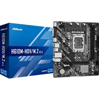 ASRock H610M-HDV/M.2 R2.0 Super Alloy Intel 1700 Socket Motherboard, Micro-ATX, 2x DDR4 Slots, 1x M.2 Socket, GbE LAN, 1