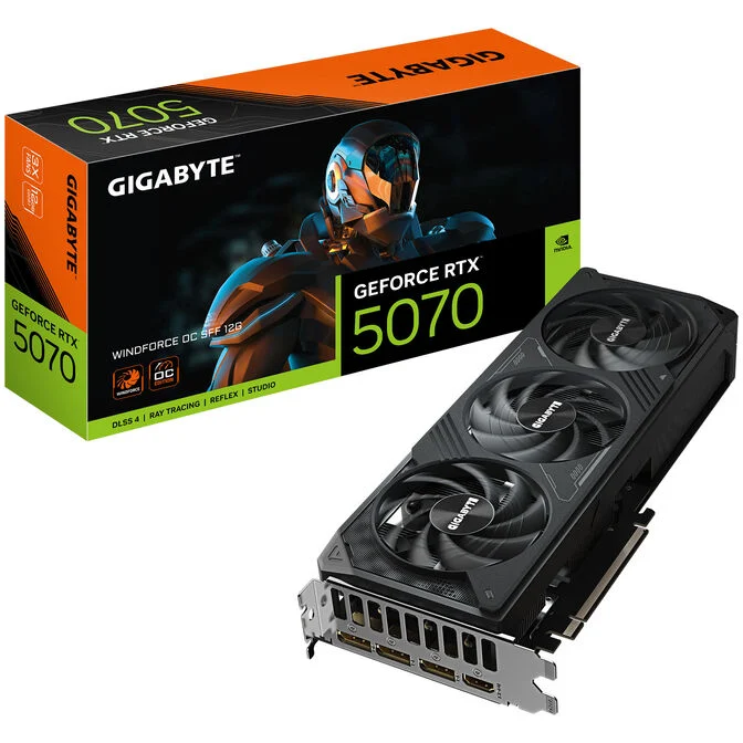 Gigabyte GeForce RTX 5070 Windforce OC SFF 12GB GDDR7 PCI-Express Graphics Card
