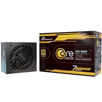 Seasonic CORE GX ATX 3.1 (SRP-CGX651-A5A32SF) 650W PSU, 120mm Fan, 80 PLUS Gold, Fully Modular, Individual Black Cables