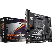 Gigabyte B550M AORUS ELITE Ultra Durable AMD AM4 Socket Motherboard, Micro-ATX, 4x DDR4 Slots, 2x M.2 Sockets, Fitted I/