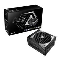 ASRock TC-1300T 1300W ATX, Power Supply Unit, 80 PLUS TITANIUM Certified. 135mm Striped Axial FDB Fan, High Efficiency P