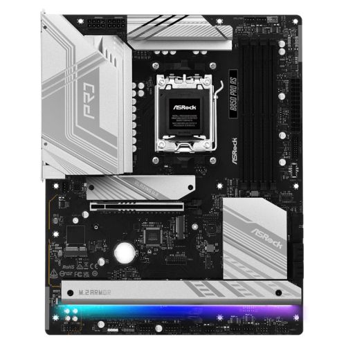 Asrock B850 PRO RS, AMD B850, AM5, ATX, 4 DDR5, HDMI, USB-C (DP-alt), 2.5G LAN, RGB, 4x M.2