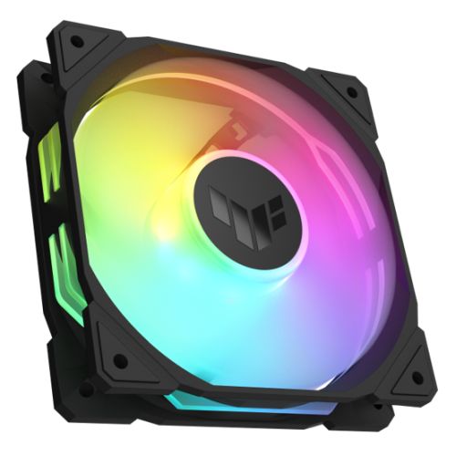 Asus TUF Gaming TR120 ARGB 120mm PWM Case Fan (Single), Hydraulic Bearing, 28mm Frame, Double-layer LED Matrix Design, 2000 RPM, Black