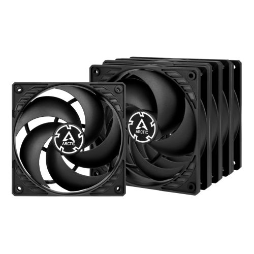 ARCTIC P12 Pressure Optimised 120mm Case Fans (5 Pack), Black, Fluid Dynamic, 1800 RPM, Value Pack
