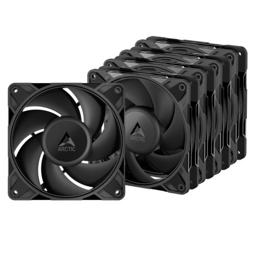 ARCTIC P12 Pro PST 120mm PWM Case Fans w/ Cable Splitters (5 Pack), Fluid Dynamic Bearing, 600-3000 RPM, Black