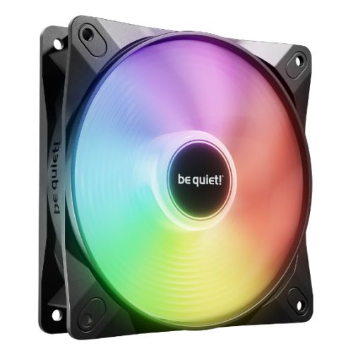 Be Quiet! (BL120) Light Wings LX 120mm PWM ARGB Case Fan, Rifle Bearing, Impeller w/ 16 LEDs, Daisy-Chain, Up to 1600 RPM, Black