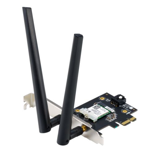 Asus (PCE-AX1800) AX1800 Wireless Dual Band PCI Express Wi-Fi 6 Adapter, Bluetooth 5.2, WPA3, OFDMA & MU-MIMO, Low Profile Bracket Included