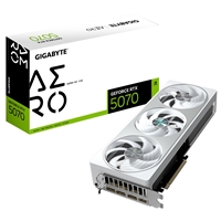 Gigabyte NVIDIA GeForce RTX 5070 AERO OC 12GB GDDR7 Graphics Card, 6144 CUDA Cores, 2625 MHz Core Clock, Triple Fan, Whi