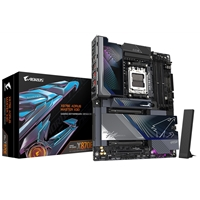 Gigabyte X870E AORUS MASTER X3D AMD AM5 Socket Motherboard, ATX, 4x DDR5 Slots, 5x M.2 Sockets, Fitted I/O Shield, 10GbE