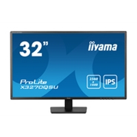 iiyama PROLITE X3270QSU-B1 32 Inch IPS Monitor, Black, 2560x1440, 3ms, 100hz, FreeSync, HDMI, Display Port, USB Hub, Spe