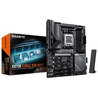 Gigabyte X870E EAGLE X3D WIFI7 AMD AM5 Socket Motherboard, ATX, 4x DDR5 Slots, 4x M.2 Sockets, Fitted I/O Shield, 5GbE L