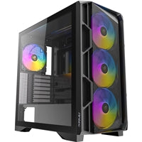 Antec AX1000 ARGB Mid-Tower Gaming PC Case, Full Mesh Front, Tempered Glass, Steel/Plastic, 4 x 120mm ARGB Fans, E-ATX, ATX/Micro-ATX/ITX Compatible