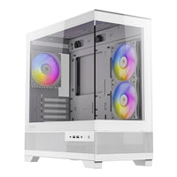 ANTEC CX500M Micro Tower Gaming Case, White, ARGB, 2 x USB 3.0 / 1 x USB Type-C, Tempered Glass Side Panel, Micro-ATX/ITX