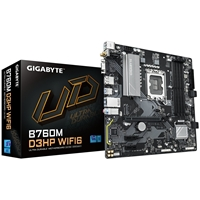 Gigabyte B760M D3HP WIFI6 Intel 1700 Socket Motherboard, Micro-ATX, 4x DDR5 Slots, 2x M.2 Sockets, GbE LAN, Wi-Fi 6, 1x