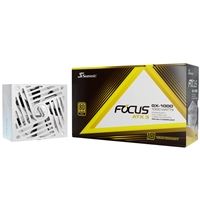 Seasonic FOCUS GX V4 1000W 80 PLUS Gold ATX 3.1 Modular PSU with 135mm FDB Fan, Braided White Cables & 10 Year Warranty,