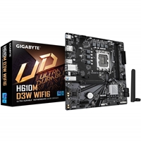 Gigabyte H610M D3W WIFI6 (Rev. 1.1) Intel 1700 Socket Motherboard, Micro-ATX, 2x DDR5 Slots, 1x M.2 Socket, GbE LAN, Wi-