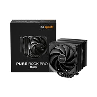 be quiet! Pure Rock Pro 3 CPU Cooler, Black, Universal Socket, 2 x Pure Wings Fans, 2000RPM, only 34.8dB(A) at maximum fan speed, 250W TDP, 3-year manufacturer's warranty