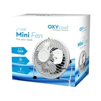 4" USB Mini Desk Fan, Portable, Single-Speed, Adjustable Tilt, Compact Tabletop Fan for Office, Home & Laptop Use (White)