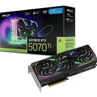 PNY NVIDIA GEFORCE RTX 5070Ti ARGB Epic-X RGB OC16GB, GDDR7 Graphics Card, 8960 Cuda Cores, 2295 MHz Core Clock, Triple Fan, 3 x Display Ports/ 1 x HDMI Port
