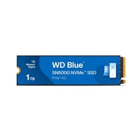 WD Blue SN5000 (WDS100T4B0E-00CNZ0) 1TB NVMe SSD, M.2 Interface, PCIe Gen4, 2280, Read 5150MB/s, Write 4900MB/s, 5 Year Warranty