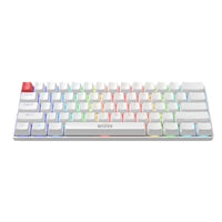 Marvo Scorpion KG933G Saber 61 Wired Mechanical RGB 60% UK Layout Gaming Keyboard (White)