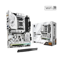 ASRock B850 Steel Legend WiFi AMD AM5 Socket Motherboard, ATX, 4x DDR5 Slots, 4x M.2 Sockets, 2x USB-C Port, Fitted I/O Shield, 2.5GbE LAN, Wi-Fi 7, 1x HDMI Port