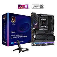 ASRock Z790 Riptide WiFi PHANTOM GAMING Intel 1700 Socket Motherboard, ATX, 4x DDR5 Slots, 6x M.2 Sockets, 2x USB-C Port, Fitted I/O Shield, 2.5GbE LAN, Wi-Fi 7, 1x DisplayPort / 1x HDMI Port