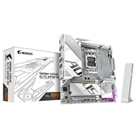 Gigabyte B850M AORUS ELITE WIFI6E ICE AMD AM5 Socket Motherboard, Micro-ATX, 4x DDR5 Slots, 2x M.2 Sockets, Fitted I/O Shield, 2.5GbE LAN, Wi-Fi 6E, 1x DisplayPort / 1x HDMI Port