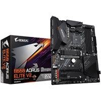 Gigabyte B550 AORUS ELITE V2 AMD AM4 Socket Motherboard, ATX, 4x DDR4 Slots, 2x M.2 Sockets, 1x USB-C Port, Fitted I/O Shield, 2.5GbE LAN, 1x DisplayPort / 1x HDMI Port