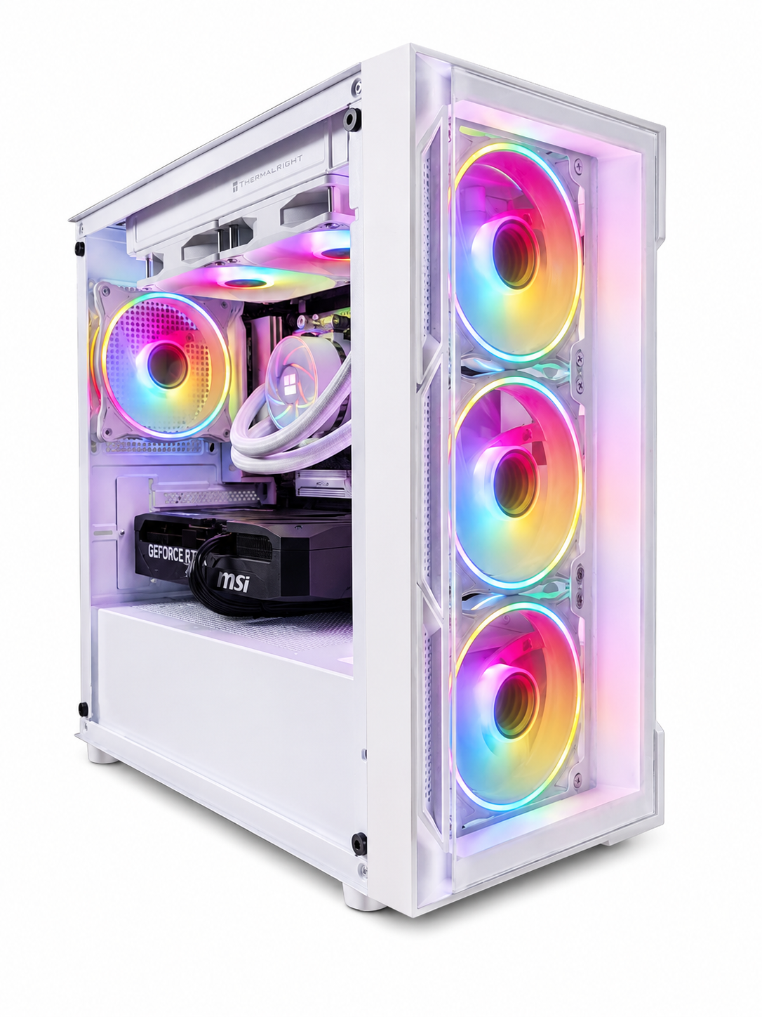 White Ryzen 5 5500 Gaming PC | RTX 5050 | 16GB DDR4 | 512GB NVMe | 240mm AIO | WiFi 6