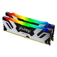 Kingston FURY Renegade KF560C32RSAK2-96 96GB (2x 48GB) DIMM System Memory, 6000MHz, DDR5, CL32, Silver, RGB, Intel XMP