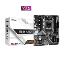 ASRock B650M-H/M.2+ AMD AM5 Socket Motherboard, Micro-ATX, 2x DDR5 Slots, 2x M.2 Sockets, GbE LAN, 1x DisplayPort / 1x H