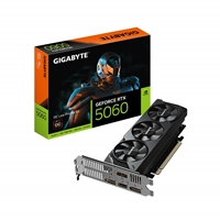 Gigabyte NVIDIA GeForce RTX 5060 OC Low Profile 8GB GDDR7 Graphics Card, 3840 CUDA Cores, 2512 MHz Core Clock, Triple Fa