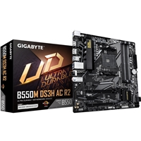 Gigabyte B550M DS3H AC R2 Ultra Durable AMD AM4 Socket Motherboard, Micro-ATX, 4x DDR4 Slots, 2x M.2 Sockets, GbE LAN, W