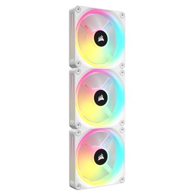 CORSAIR QX120 RGB 120MM FAN WHT 3PK