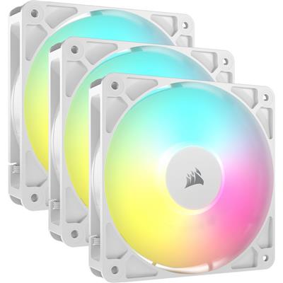 CORSAIR RS120 ARGB 120MM PWM WHT FAN 3PK