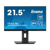 iiyama PROLITE XUB2293HSU-B7 22 inch IPS Monitor, Full HD, 1ms, USB Hub, HDMI, DisplayPort, Freesync, 100Hz, Speakers, B