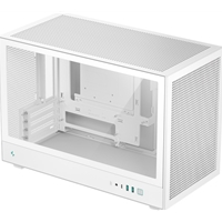 DeepCool CH260 White Micro-ATX Case, High-Airflow Compact PC Case with Tempered Glass Panel, USB-C Port, Supports 360mm 
