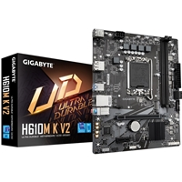 Gigabyte H610M K V2 DDR5 Anti-Sulfur Resistor Intel 1700 Socket Motherboard, Micro-ATX, 2x DDR5 Slots, 1x M.2 Socket, Gb