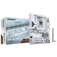 Gigabyte B850 EAGLE WIFI7 ICE AMD AM5 Socket Motherboard, ATX, 4x DDR5 Slots, 3x M.2 Sockets, Fitted I/O Shield, 2.5GbE 