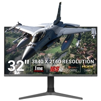 piXL CM32G7 32 Inch 144Hz 4K Widescreen IPS Gaming Monitor with AMD FreeSync & Nvidia G-Sync, 3840 x 2160 Resolution, 1m
