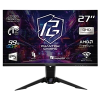 ASRock Phantom Gaming PG27QFW2A 27 Inch QHD (2560 x 1440) IPS Gaming Monitor, 400Hz 1ms (MPRT) Response Time, 2 x HDMI 2