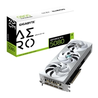 Gigabyte NVIDIA GeForce RTX 5080 AERO OC SFF 16GB GDDR7 Graphics Card, 10752 CUDA Cores, 2730 MHz Core Clock, Triple Fan