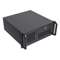 CiT 4U Rackmount Server Case 500mm, Heavy-Duty Industrial Chassis with Lockable Front Door, Supports ATX/mATX, 8x Intern
